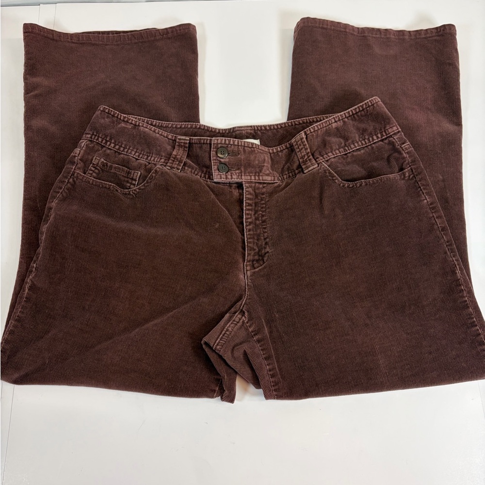 Dockers Brown Corduroy Pants Straight Leg Stretch Size 12M